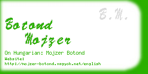 botond mojzer business card